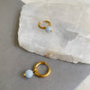 Aquamarine Mini Hoop Earrings