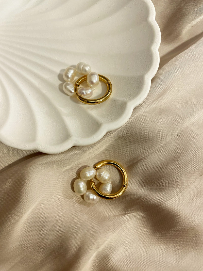 Pearl Flower Earrings