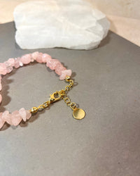 Pink Quartz Cracked Stone Necklace - thumbnail 2