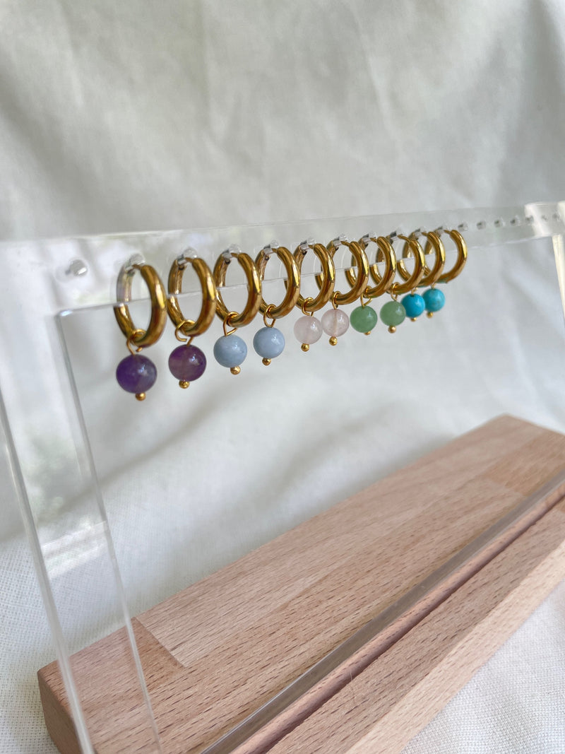 Turquoise Mini Hoop Earrings