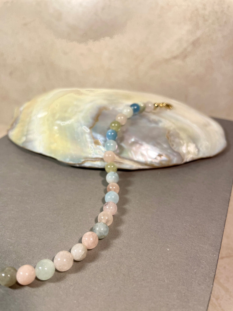 Morganite Bead Bracelet