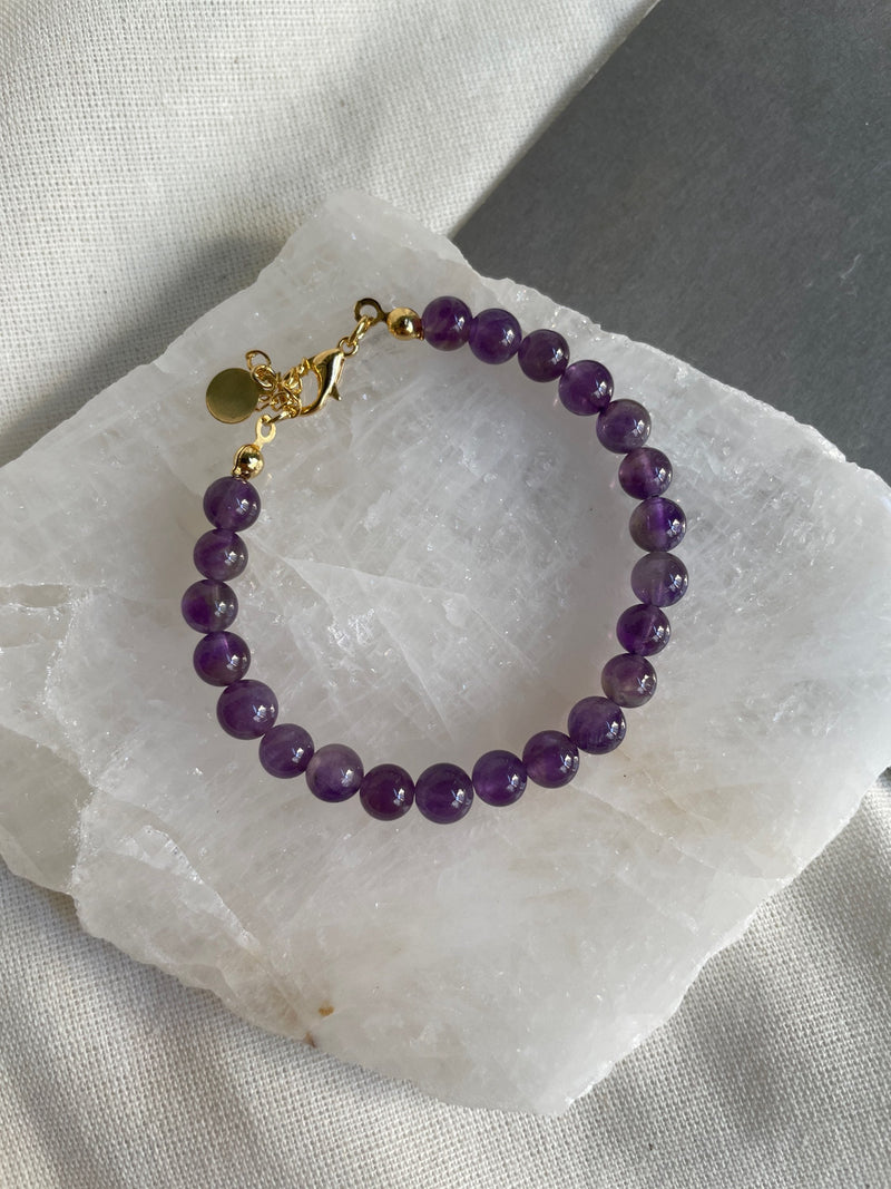 Amethyst Bead Bracelet