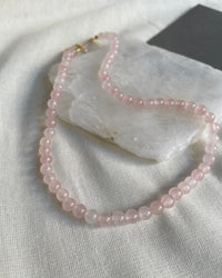 Pink Quartz Bead Necklace - thumbnail 3