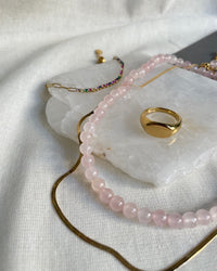 Pink Quartz Bead Necklace - thumbnail 1