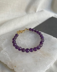 Amethyst Bead Bracelet - thumbnail 3