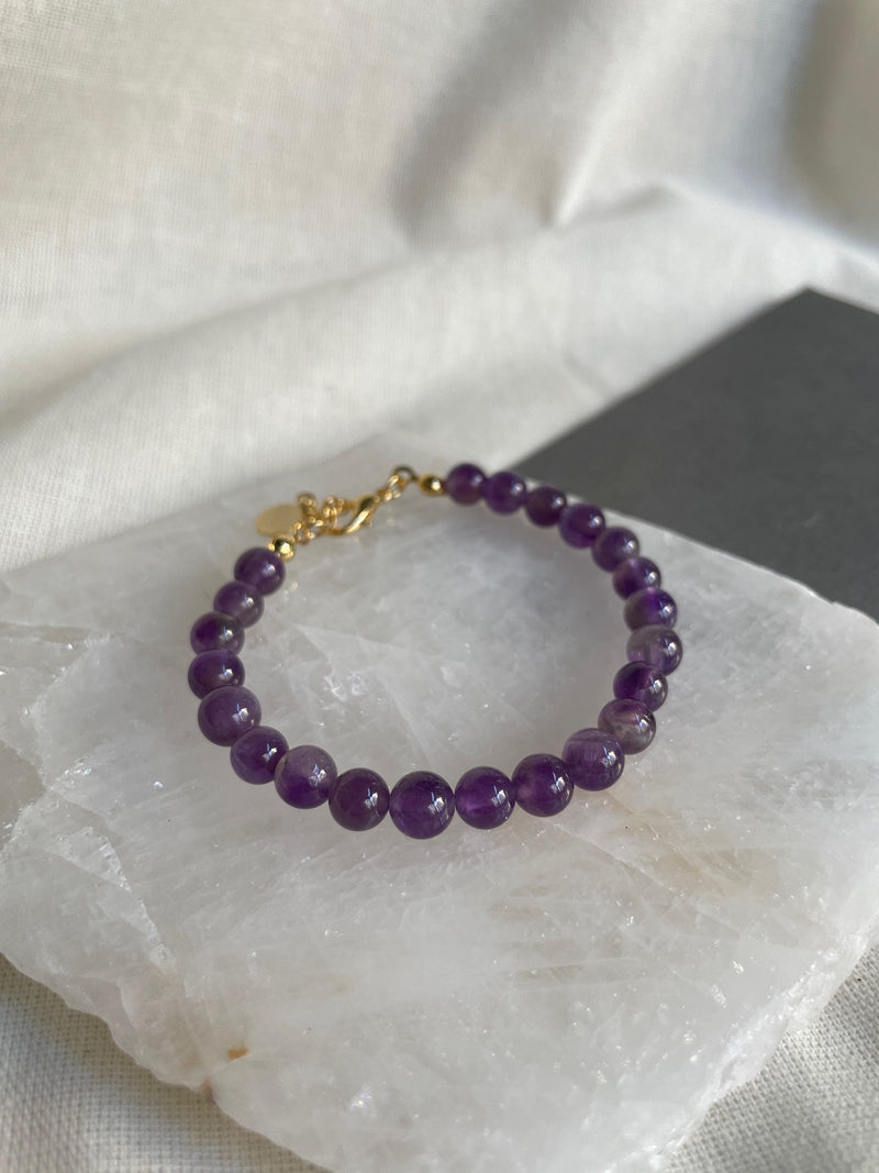 Amethyst Bead Bracelet