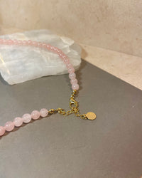 Pink Quartz Bead Necklace - thumbnail 4