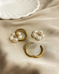 Pearl Flower Earrings - thumbnail 2