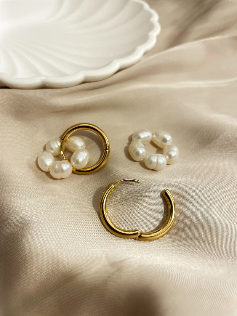 Pearl Flower Earrings