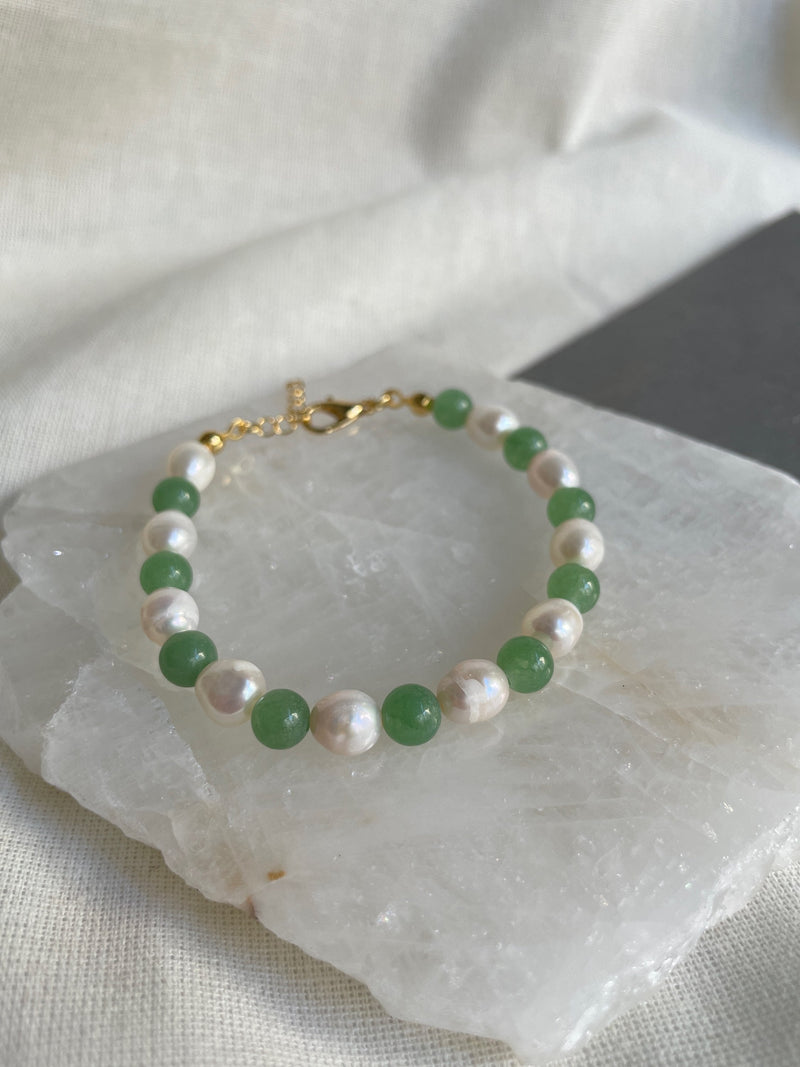 Aventurine Pearl Bracelet