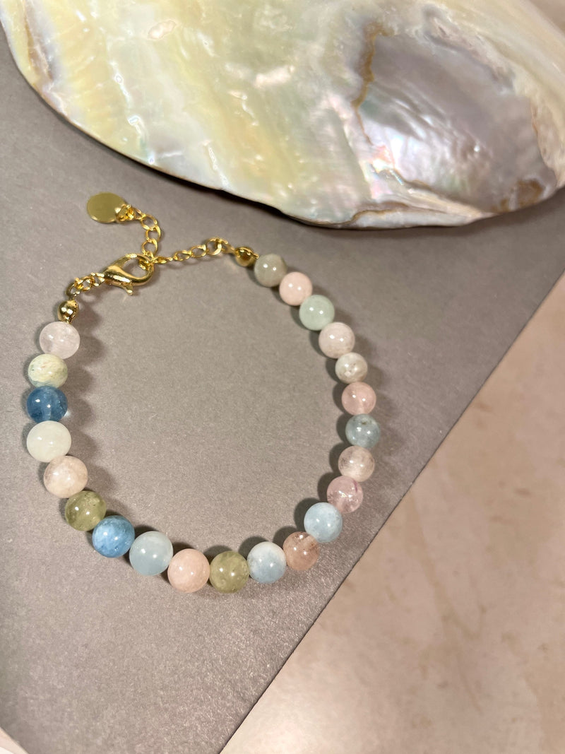 Morganite Bead Bracelet