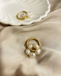 Pearl Flower Earrings - thumbnail 1