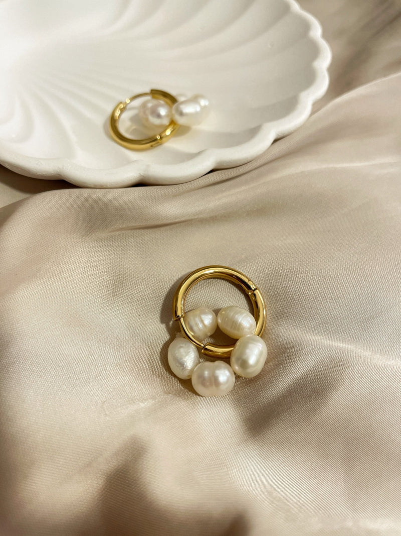 Pearl Flower Earrings