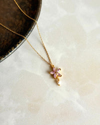 Pink Lotus Pearl Necklace - thumbnail 4