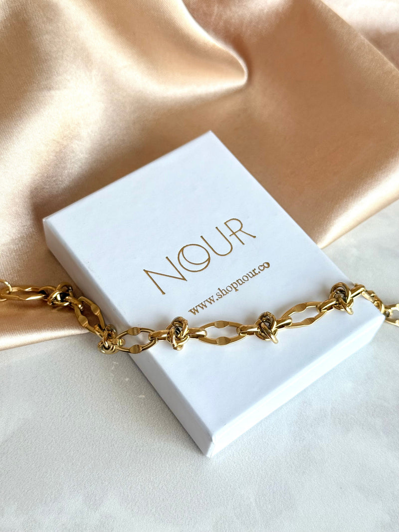 Steel Knotted Chain Bracelet