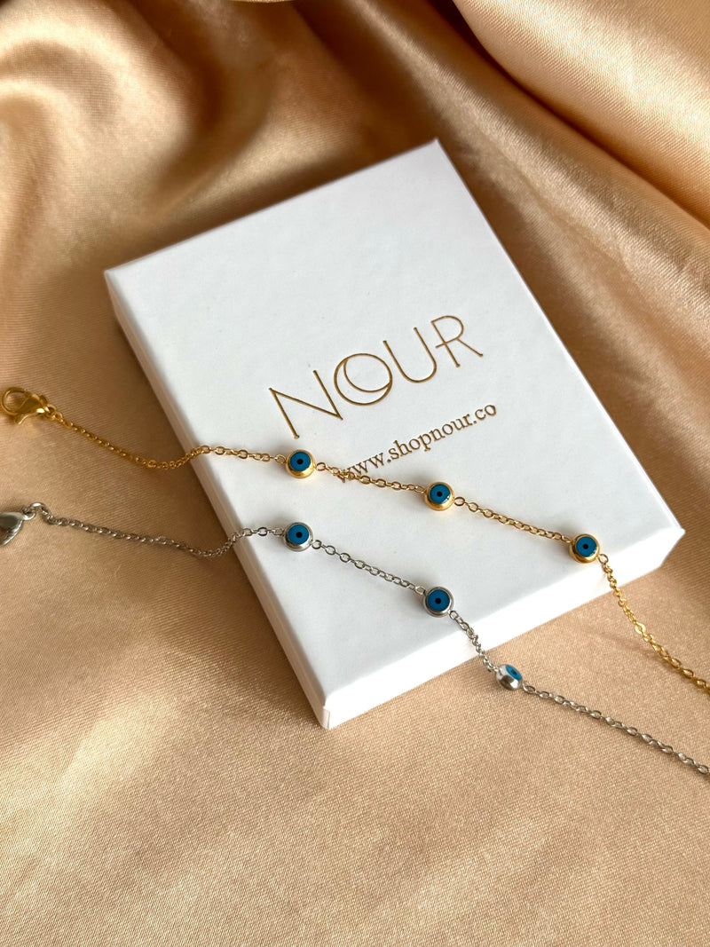 Steel Evil Eye Bracelet