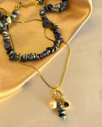 Lapis Lazuli Charm Necklace - thumbnail 4