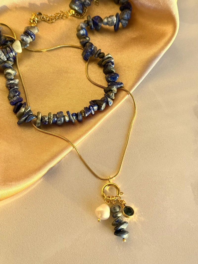 Lapis Lazuli Charm Necklace