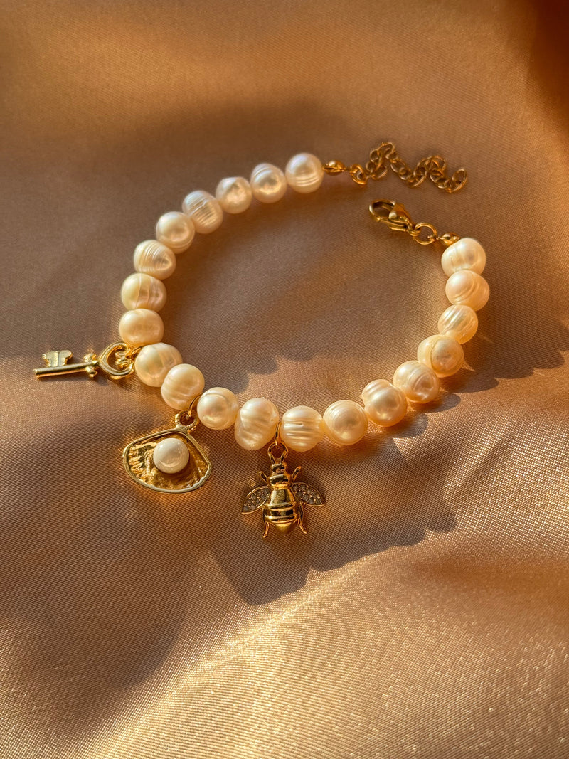 Pearl Charm Bracelet