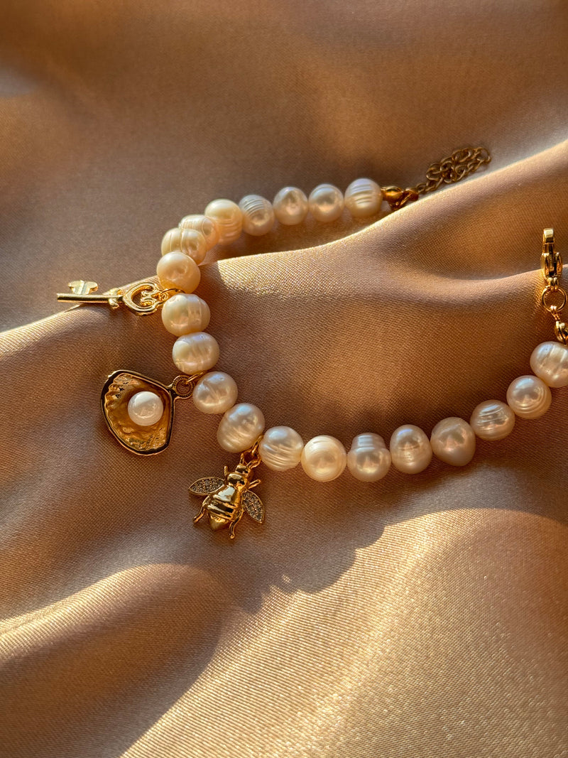 Pearl Charm Bracelet
