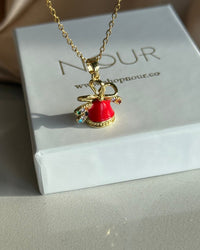 Colorful Stone Christmas Necklace - thumbnail 3