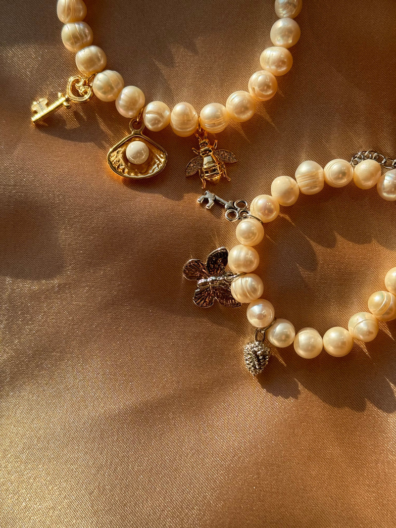Pearl Charm Bracelet