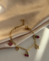 Strawberry Cherry Charm Bracelet - thumbnail 2
