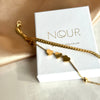 Steel Two-Chain Heart Bracelet