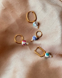 Porcelain Steel Earrings - thumbnail 1