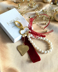 Heart-shaped Bag Charm in 4 Color Options - thumbnail 1