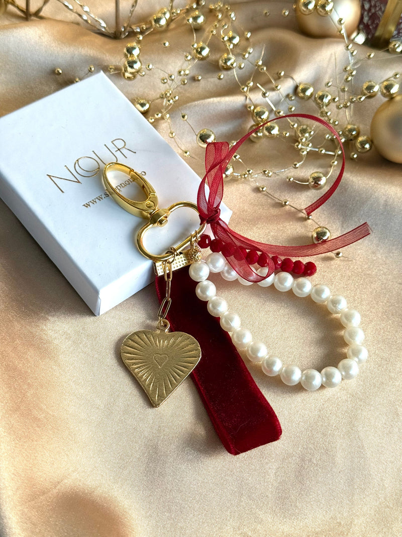 Heart-shaped Bag Charm in 4 Color Options