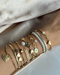 Steel Two-Chain Heart Bracelet - thumbnail 4