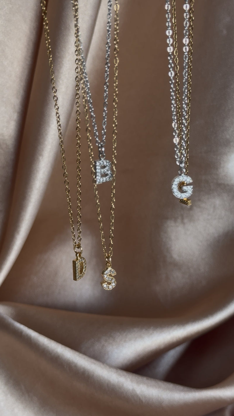 Stone Letter Necklace