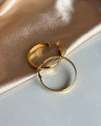 Steel Classic Hoop Earrings - thumbnail 2