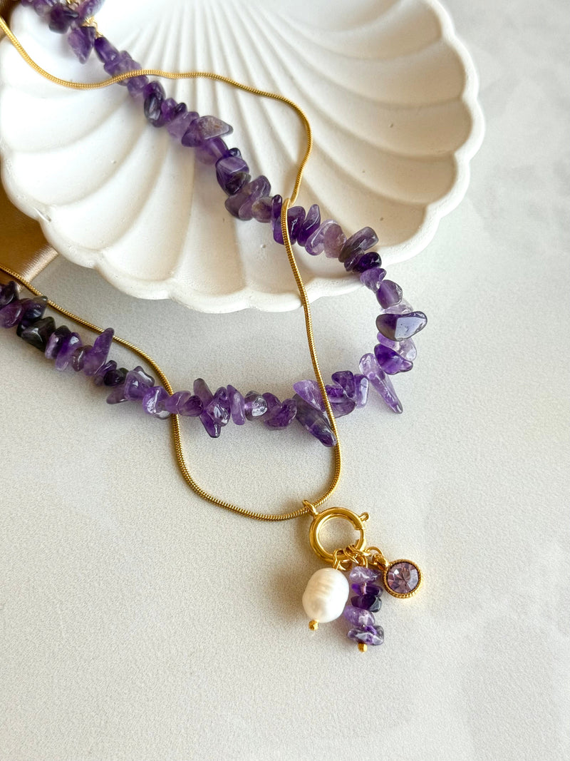 Amethyst Charm Necklace