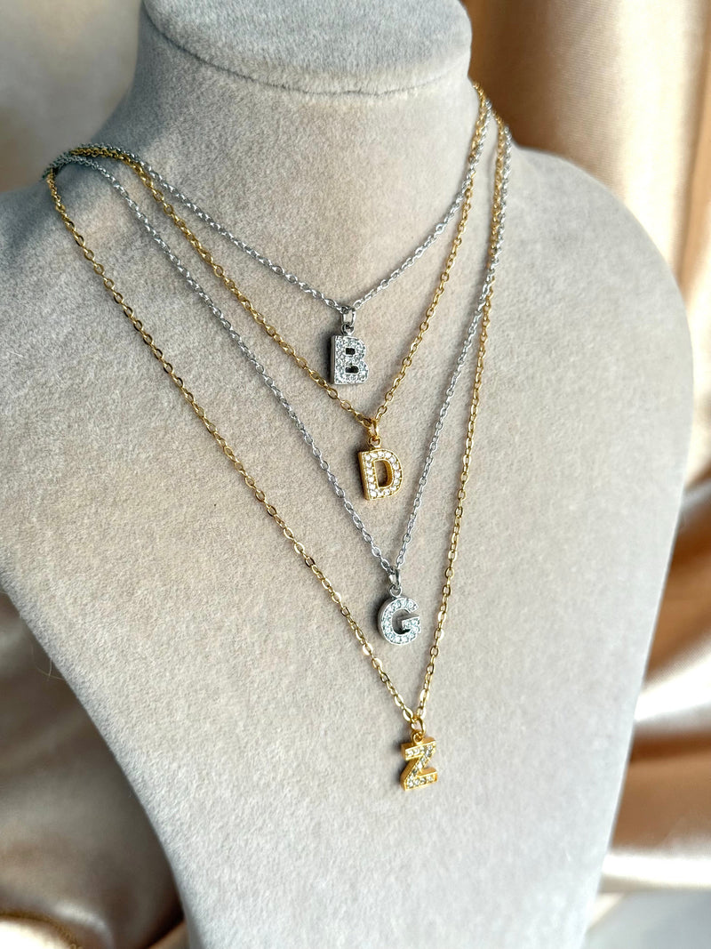 Stone Letter Necklace