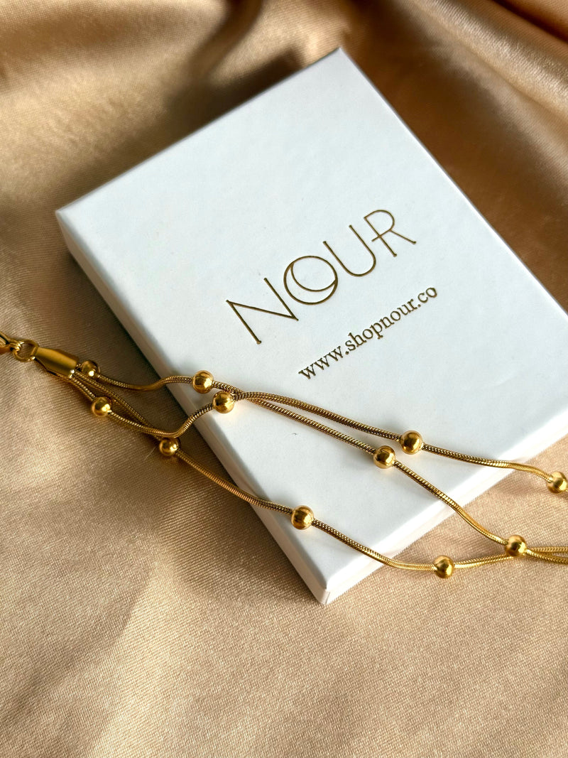 Steel Dorika Three-Chain Bracelet