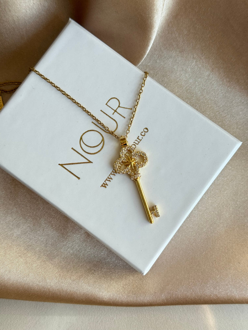 Stone Key Necklace