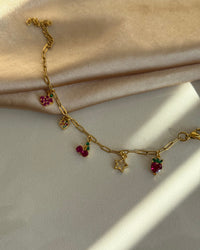 Strawberry Cherry Charm Bracelet - thumbnail 1