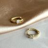 Square Stone Earrings 14K Series