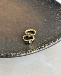 Square Stone Earrings 14K Series - thumbnail 2