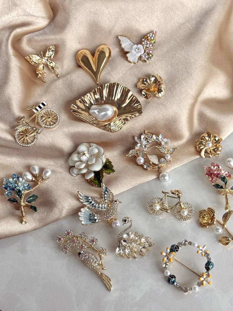 Pearl Rose Brooch