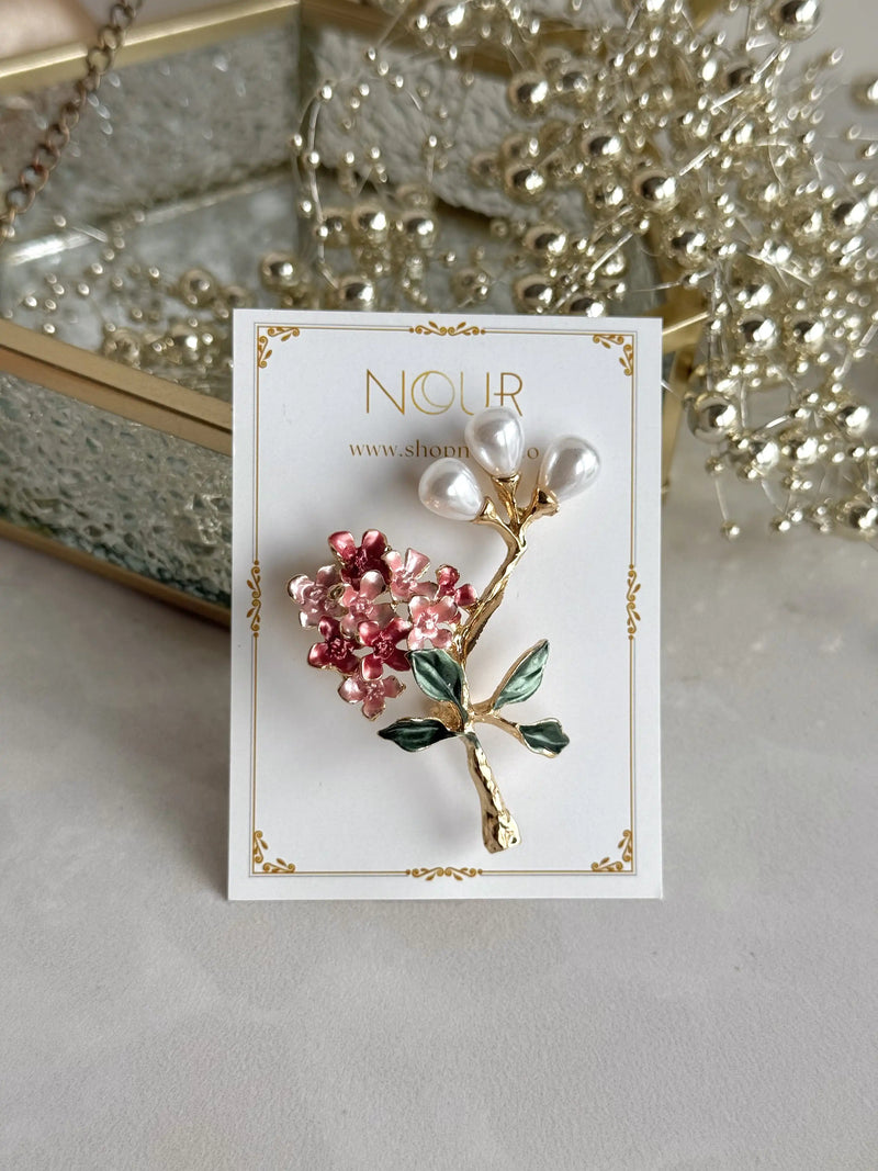 Hydrangea Brooch