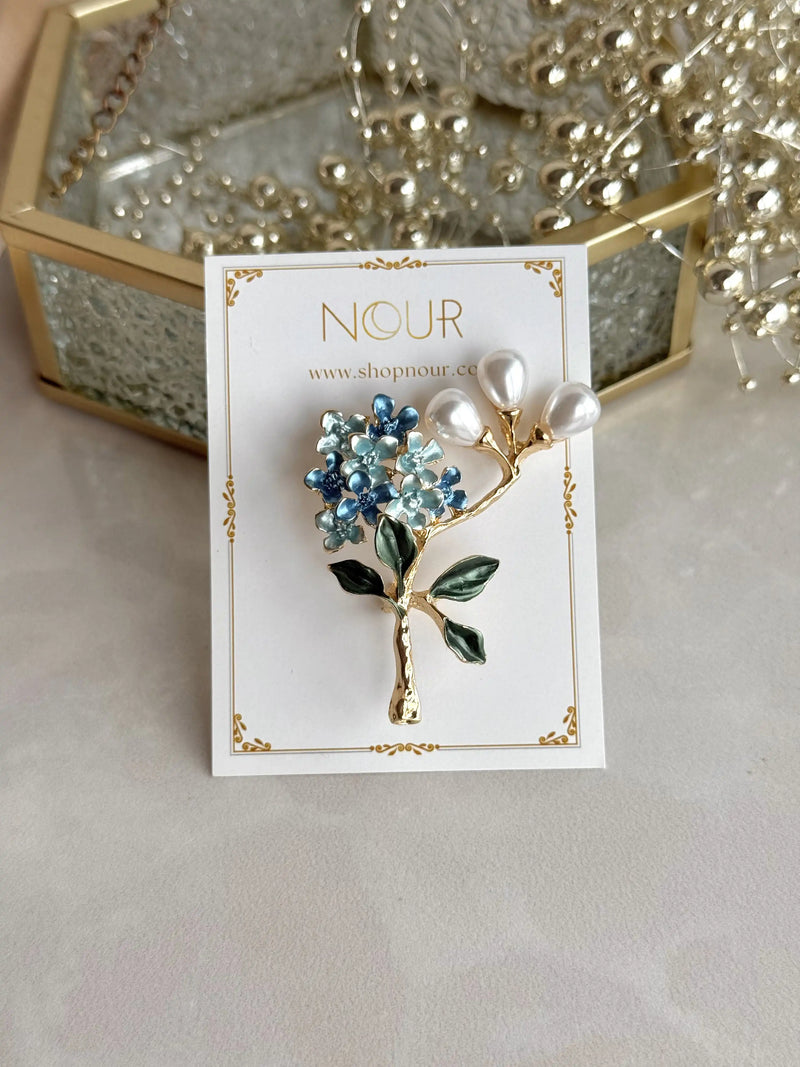 Hydrangea Brooch