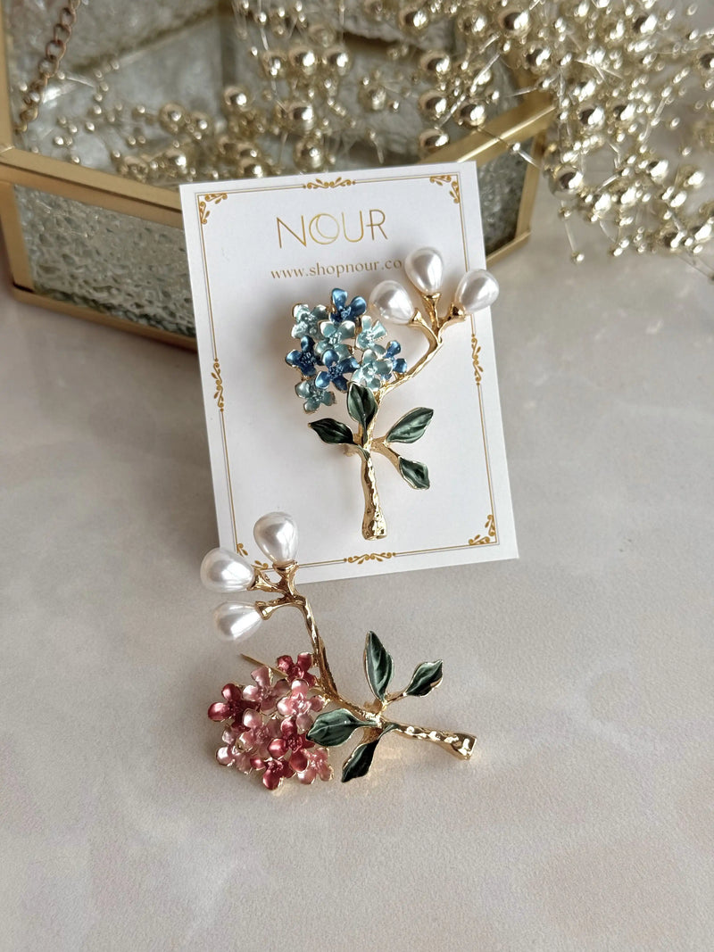 Hydrangea Brooch