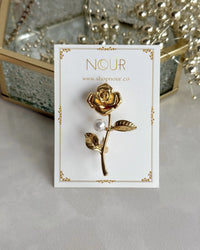 Pearl Rose Brooch - thumbnail 3