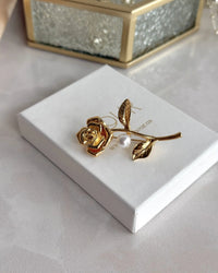 Pearl Rose Brooch - thumbnail 1