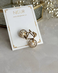 Pearl Bicycle Brooch - thumbnail 2