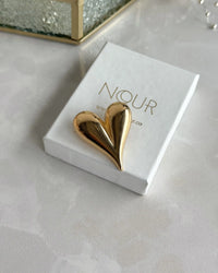 Domed Heart Brooch - thumbnail 1