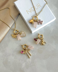 Rose Quartz Charm Necklaces - thumbnail 1